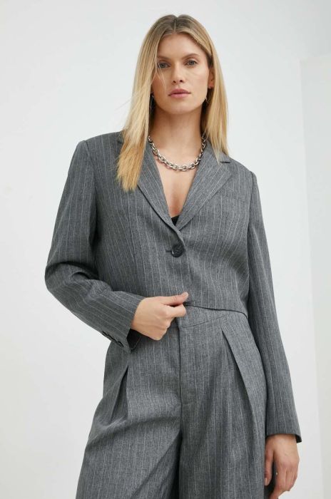 Піджак Gestuz колір сірий однобортний