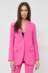 Піджак MICHAEL Michael Kors колір рожевий однобортний однотонна Піджак MICHAEL Michael Kors колір рожевий однобортний однотонна