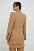 Піджак By Malene Birger колір бежевий однобортний однотонна Піджак By Malene Birger колір бежевий однобортний однотонна