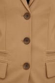 Піджак By Malene Birger колір бежевий однобортний однотонна Піджак By Malene Birger колір бежевий однобортний однотонна