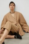 Піджак By Malene Birger колір бежевий oversize однотонна Піджак By Malene Birger колір бежевий oversize однотонна