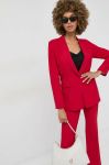 Піджак Twinset колір червоний однобортний однотонна Піджак Twinset колір червоний однобортний однотонна