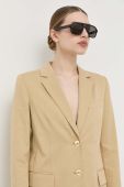 Піджак з домішкою льону Twinset колір бежевий однобортний однотонна (3185139) Піджак з домішкою льону Twinset колір бежевий однобортний однотонна (3185139)