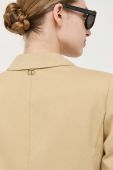 Піджак з домішкою льону Twinset колір бежевий однобортний однотонна (3185139) Піджак з домішкою льону Twinset колір бежевий однобортний однотонна (3185139)