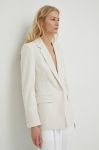 Піджак Drykorn Atlin колір бежевий однобортний однотонний Піджак Drykorn Atlin колір бежевий однобортний однотонний
