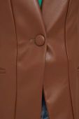 Піджак Sisley колір коричневий однобортний однотонна