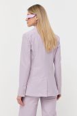 Піджак Max Mara Leisure колір фіолетовий двобортний однотонна