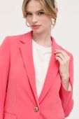 Піджак BOSS колір рожевий однобортний однотонна