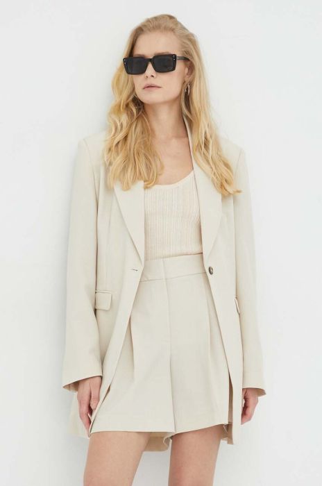 Піджак Herskind колір бежевий однобортний однотонна Піджак Herskind колір бежевий однобортний однотонна