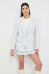 Піджак Miss Sixty однобортний візерунок колір блакитний Піджак Miss Sixty однобортний візерунок колір блакитний