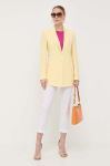 Піджак Patrizia Pepe колір жовтий однобортний однотонна (3241338) Піджак Patrizia Pepe колір жовтий однобортний однотонна (3241338)