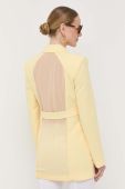 Піджак Patrizia Pepe колір жовтий однобортний однотонна (3241338)