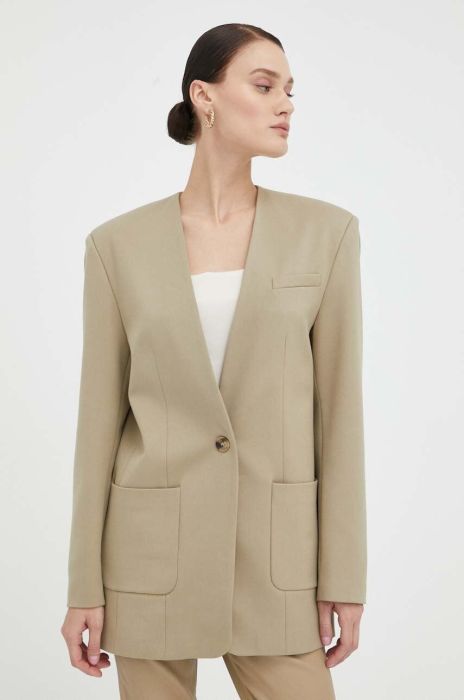 Піджак 2NDDAY колір зелений однобортний однотонна Піджак 2NDDAY колір зелений однобортний однотонна