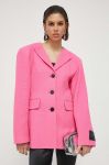 Піджак HUGO колір рожевий однобортний однотонна (3360940) Піджак HUGO колір рожевий однобортний однотонна (3360940)