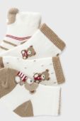 Шкарпетки для немовлят Mayoral Newborn 4-pack колір коричневий (2954503)