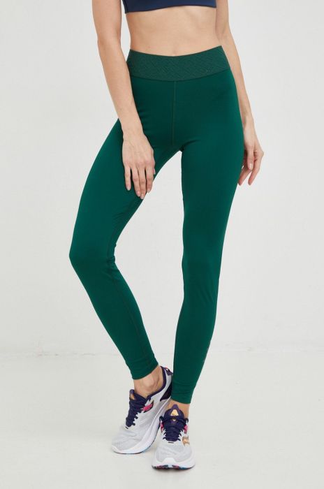 Легінси Tommy Hilfiger жіночі колір зелений однотонні Легінси Tommy Hilfiger жіночі колір зелений однотонні
