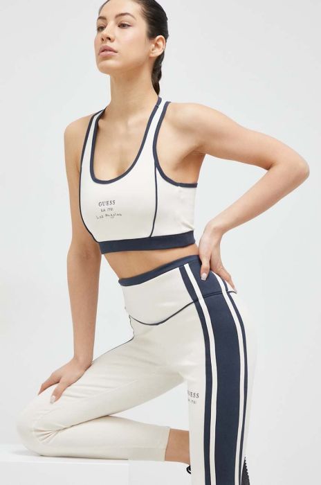 Легінси Guess жіночі колір бежевий візерунок (3031047)