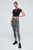 Легінси для тренувань adidas Performance Optime колір зелений візерунок Легінси для тренувань adidas Performance Optime колір зелений візерунок
