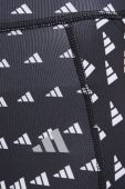 Легінси для бігу adidas Performance Brand Love колір чорний візерунок Легінси для бігу adidas Performance Brand Love колір чорний візерунок