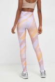 Легінси для тренувань Reebok Workout Ready колір фіолетовий візерунок Легінси для тренувань Reebok Workout Ready колір фіолетовий візерунок