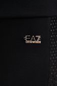 Легінси EA7 Emporio Armani жіночі колір чорний однотонні Легінси EA7 Emporio Armani жіночі колір чорний однотонні