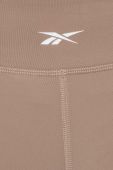 Легінси для тренувань Reebok Lux колір бежевий однотонні Легінси для тренувань Reebok Lux колір бежевий однотонні