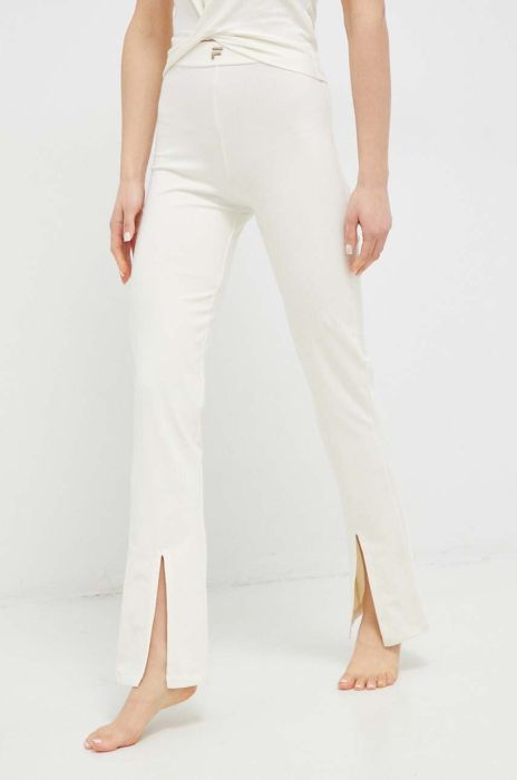 Легінси Fila Comines жіночі колір бежевий однотонні Легінси Fila Comines жіночі колір бежевий однотонні