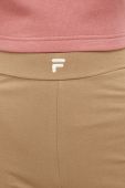 Легінси Fila Comines жіночі колір коричневий однотонні Легінси Fila Comines жіночі колір коричневий однотонні