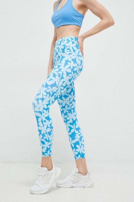 Легінси для тренувань Roxy See The Good x Mizuno візерунок колір блакитний Легінси для тренувань Roxy See The Good x Mizuno візерунок колір блакитний