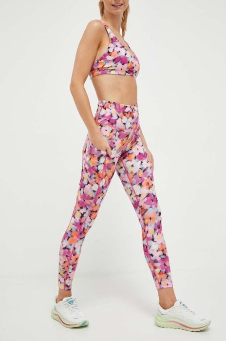 Легінси для тренувань Roxy Heart Into It жіночі колір фіолетовий візерунок Легінси для тренувань Roxy Heart Into It жіночі колір фіолетовий візерунок