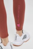 Легінси adidas by Stella McCartney жіночі колір коричневий однотонні Легінси adidas by Stella McCartney жіночі колір коричневий однотонні