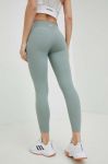 Легінси для йоги adidas Performance Yoga Studio Lux колір зелений однотонні Легінси для йоги adidas Performance Yoga Studio Lux колір зелений однотонні