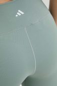 Легінси для йоги adidas Performance Yoga Studio Lux колір зелений однотонні Легінси для йоги adidas Performance Yoga Studio Lux колір зелений однотонні