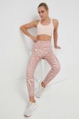 Легінси для йоги adidas Performance Yoga Essentials Printed колір коричневий візерунок Легінси для йоги adidas Performance Yoga Essentials Printed колір коричневий візерунок