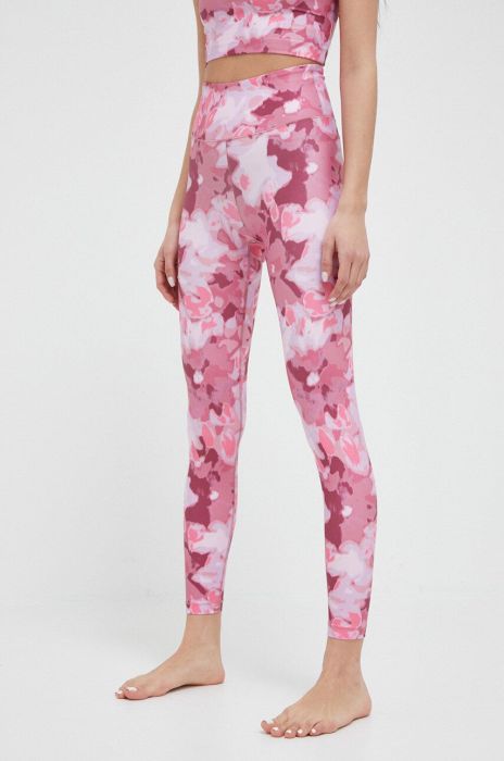 Легінси для йоги Casall колір рожевий візерунок