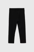 Дитячі легінси Tommy Hilfiger колір чорний однотонні Дитячі легінси Tommy Hilfiger колір чорний однотонні