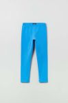 Дитячі легінси OVS однотонні колір блакитний (3128301) Дитячі легінси OVS однотонні колір блакитний (3128301)