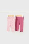 Легінси для немовлят Mayoral Newborn 2-pack колір рожевий візерунок Легінси для немовлят Mayoral Newborn 2-pack колір рожевий візерунок