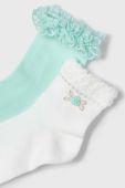 Дитячі шкарпетки Mayoral 2-pack колір бірюзовий Дитячі шкарпетки Mayoral 2-pack колір бірюзовий
