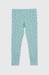 Дитячі легінси United Colors of Benetton колір бірюзовий візерунок Дитячі легінси United Colors of Benetton колір бірюзовий візерунок