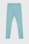 Дитячі легінси United Colors of Benetton колір бірюзовий однотонні Дитячі легінси United Colors of Benetton колір бірюзовий однотонні