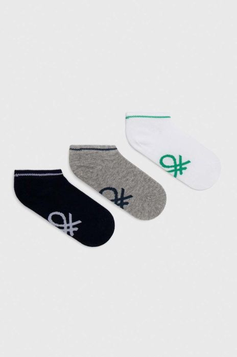 Дитячі шкарпетки United Colors of Benetton 3-pack колір синій (3207076) Дитячі шкарпетки United Colors of Benetton 3-pack колір синій (3207076)
