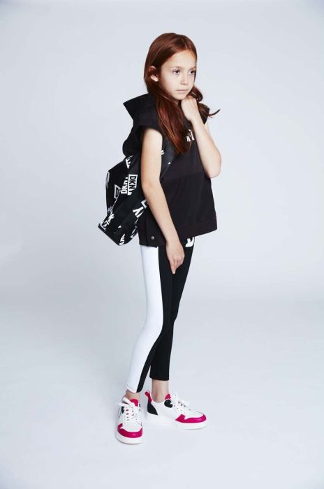 Дитячі легінси Dkny колір чорний з принтом (3082054) Дитячі легінси Dkny колір чорний з принтом (3082054)