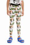 Дитячі легінси Desigual колір білий візерунок Дитячі легінси Desigual колір білий візерунок