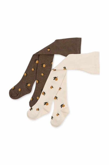 Дитячі колготки Konges Sl?jd 2-pack колір жовтий Дитячі колготки Konges Sl?jd 2-pack колір жовтий