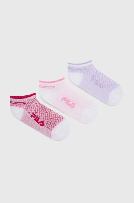 Дитячі шкарпетки Fila 3-pack колір фіолетовий (3207096) Дитячі шкарпетки Fila 3-pack колір фіолетовий (3207096)