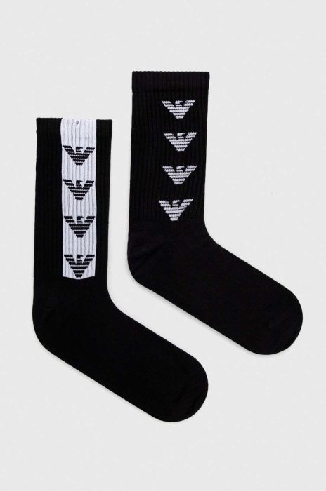 Шкарпетки Emporio Armani Underwear 2-pack чоловічі колір чорний (3128375) Шкарпетки Emporio Armani Underwear 2-pack чоловічі колір чорний (3128375)