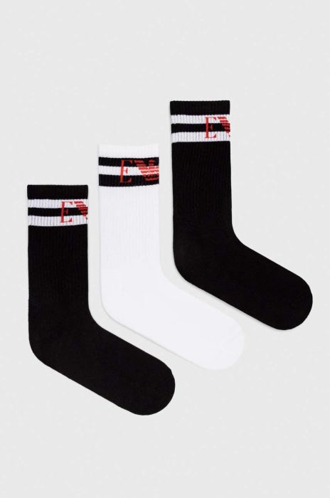 Шкарпетки Emporio Armani Underwear 3-pack чоловічі колір чорний (3018967) Шкарпетки Emporio Armani Underwear 3-pack чоловічі колір чорний (3018967)