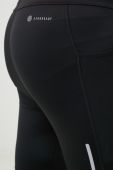 Легінси для бігу adidas Performance Saturday колір чорний однотонні Легінси для бігу adidas Performance Saturday колір чорний однотонні