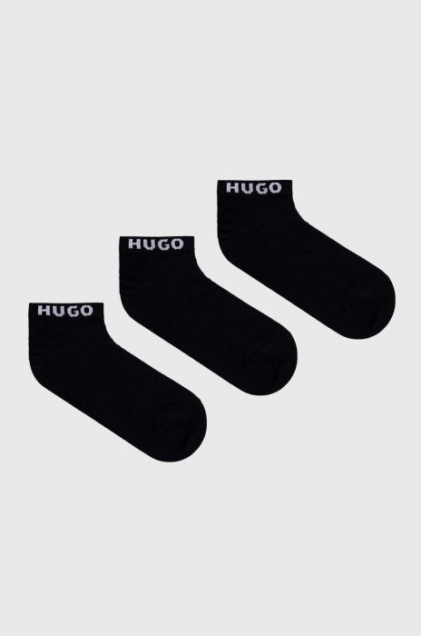 Шкарпетки HUGO 3-pack чоловічі колір чорний (3128376) Шкарпетки HUGO 3-pack чоловічі колір чорний (3128376)